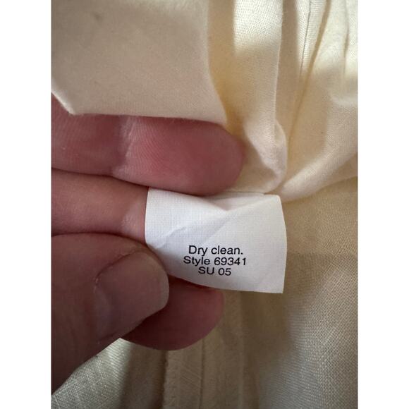 J. Crew | Everlyn Sequined Beaded Ivory Linen Strapless Dress | Size 6 - Picture 13 of 16